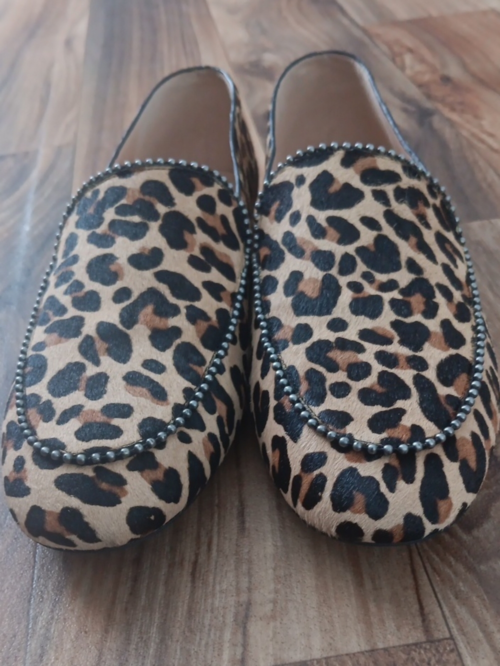 Coach Harper Bead Calf Hair Leopard Loafer